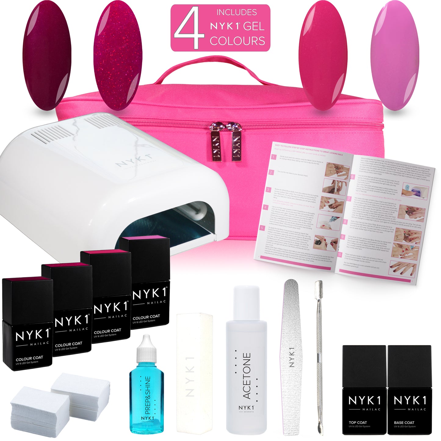 NYK1 Atlanta Kit with 4 Colour Gel Nail Polish